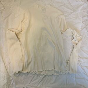Old Navy Cream Long Sleeve Women's Top